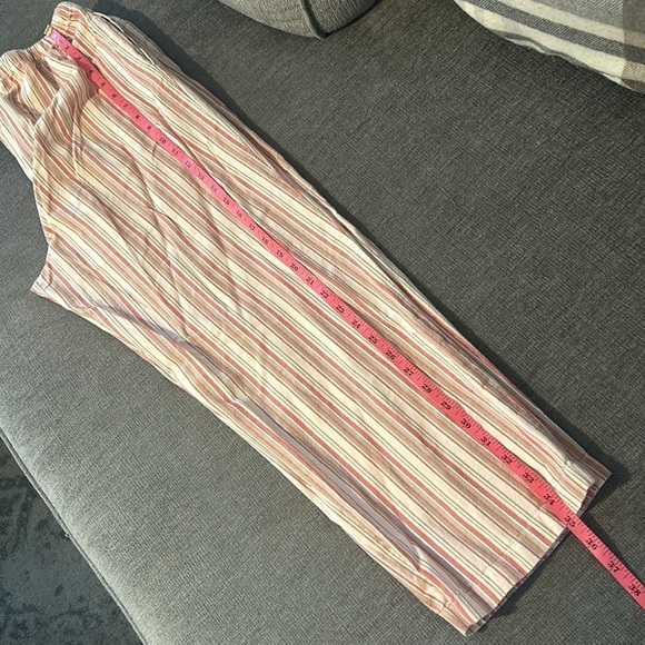 Orvis Women’s Cotton Striped Summer Pants Size 12/L Pink Tan White Color - Picture 8 of 12